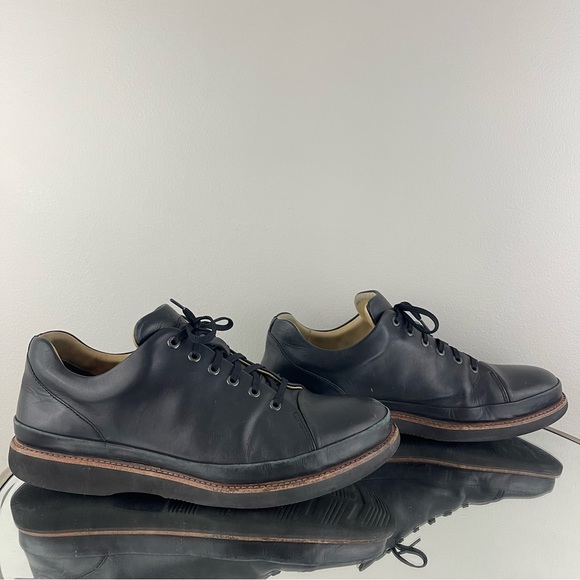 SAMUEL HUBBARD Men’s Black Leather Vibram DressFast Plain Toe Oxford Shoes - Picture 3 of 13